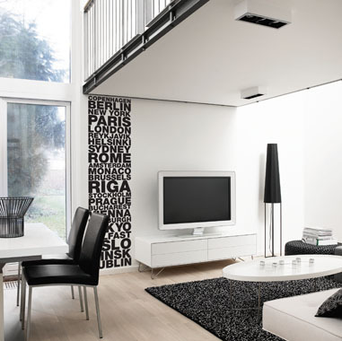 My Citys Vægklistermærke - Moderne Indretning 33x132 cm