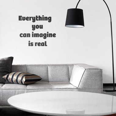 You Can Imagine vægklistermærke af Alan Smithee, 46x39 cm