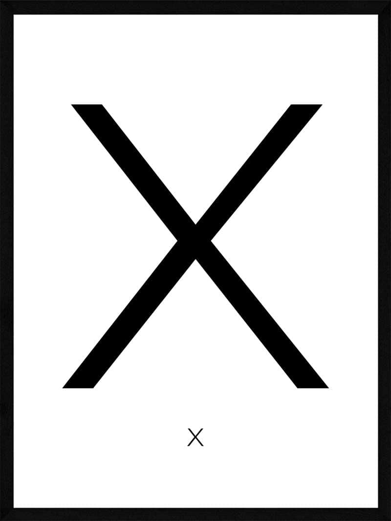 X - Børneplakat