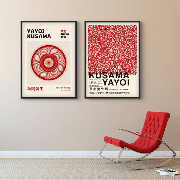 Yayoi Kusama - Unikt Plakatsæt til dit hjem!
