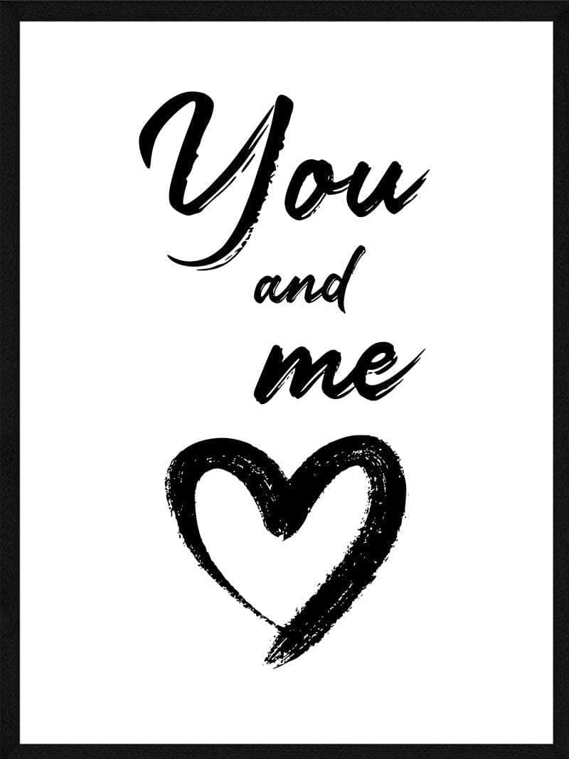You and Me Plakat – Elegant Kærlighedsdekoration