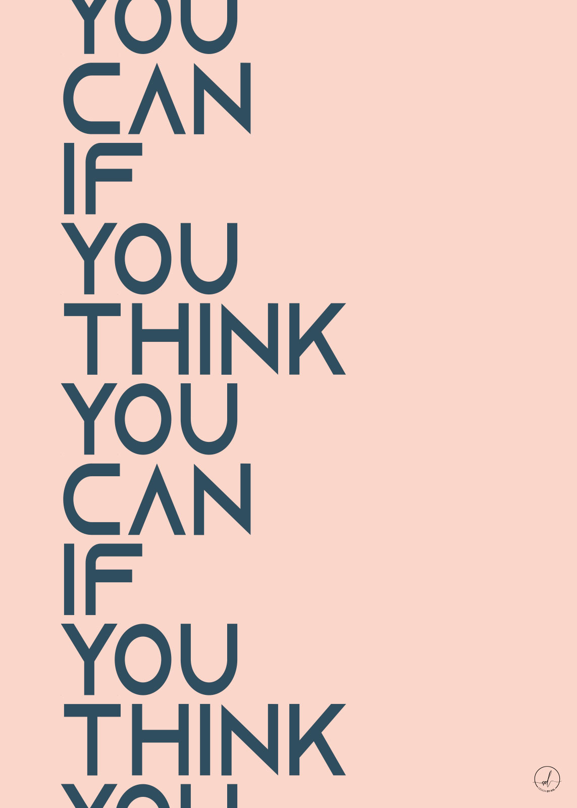 Unikt Kunstværk "You Can" - Laks af Rikke Axelsen