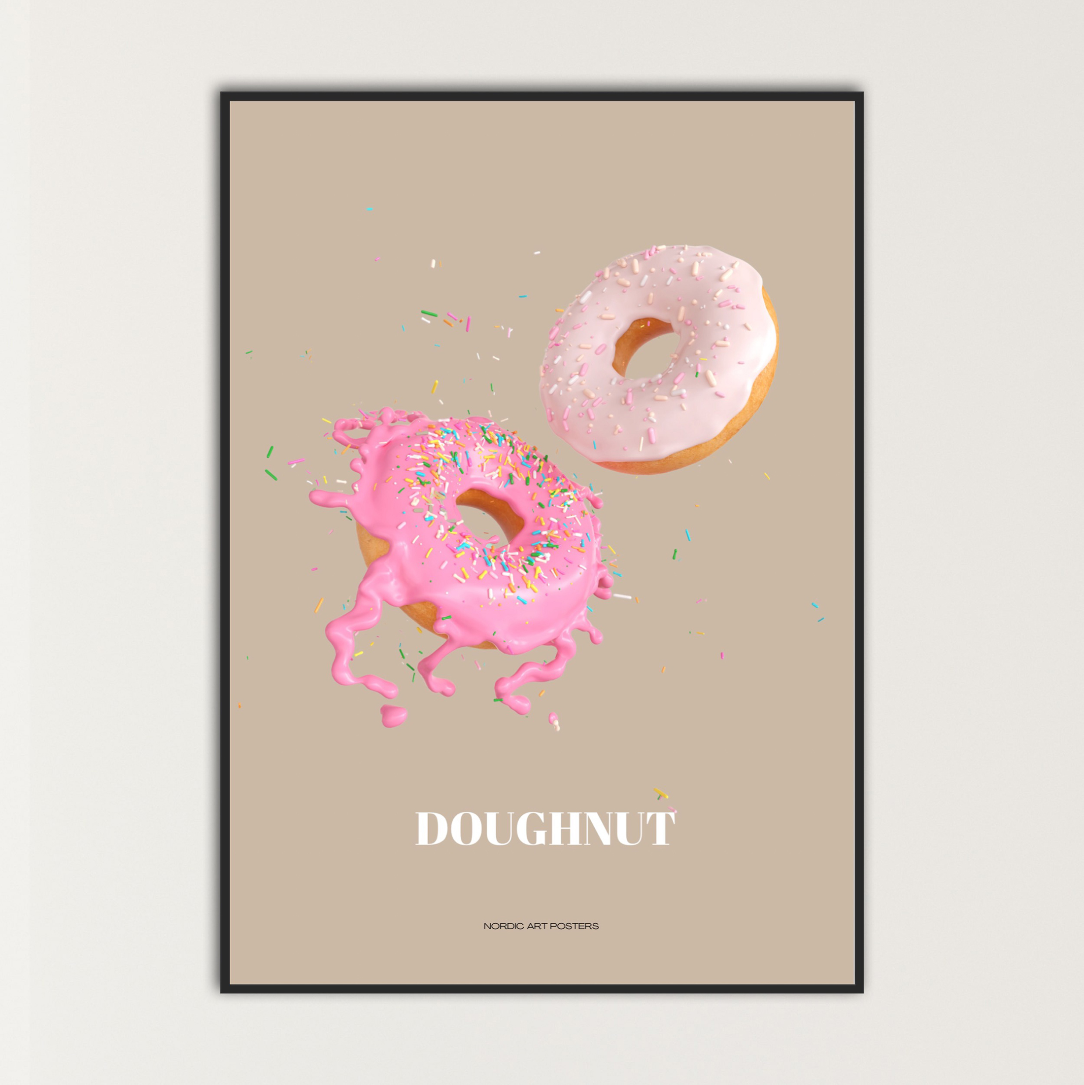 Doughnuts Plakat 50x70cm – Uden Ramme til Køkkenet