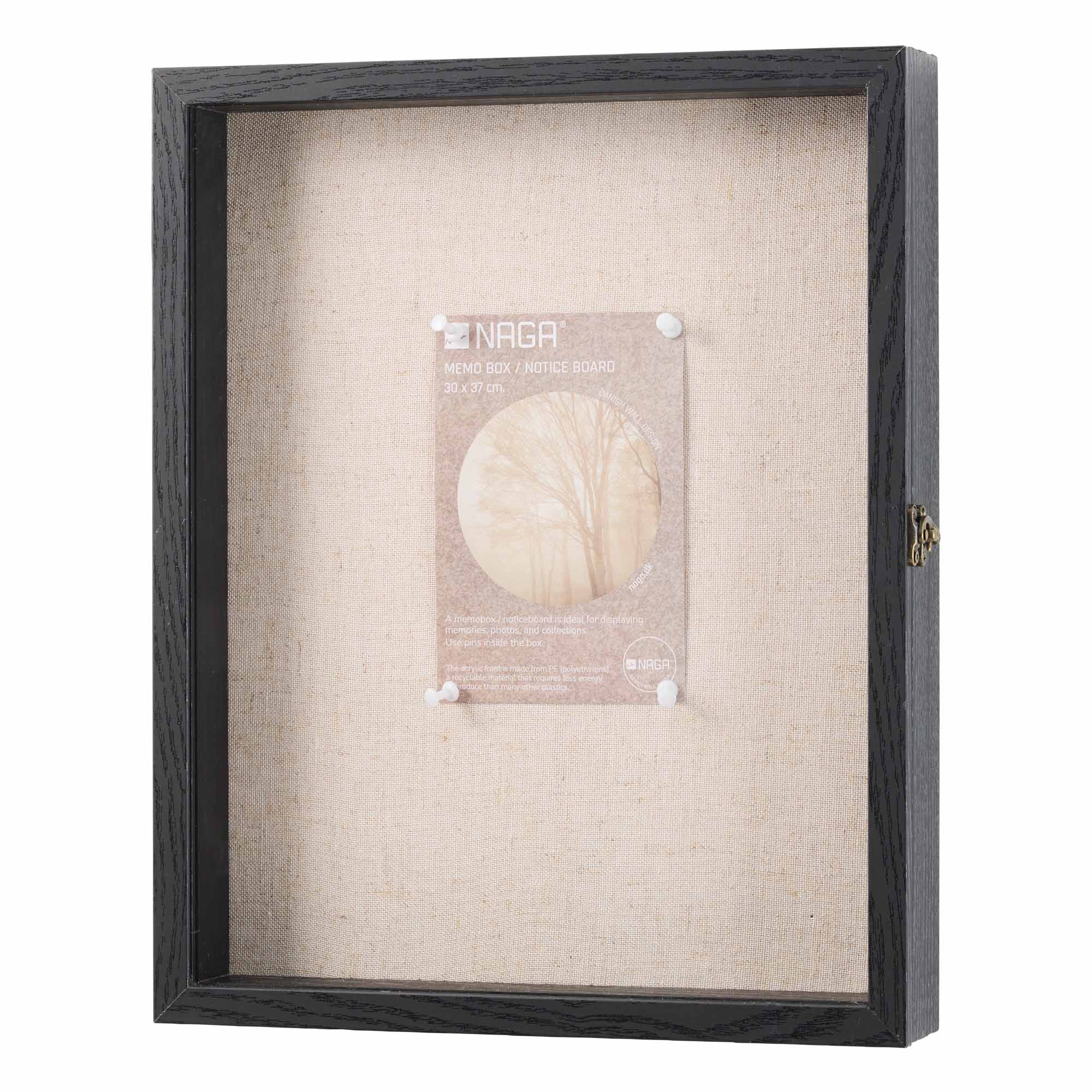 3D Billedramme 30x37 cm – Sort Vægpynt på Udsalg