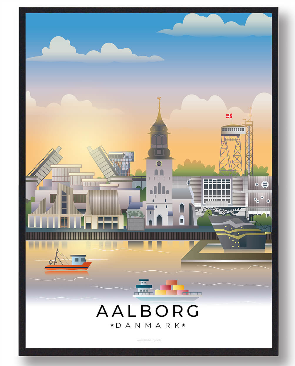 Restparti - Aalborg byplakat fra Plakatdyr.dk