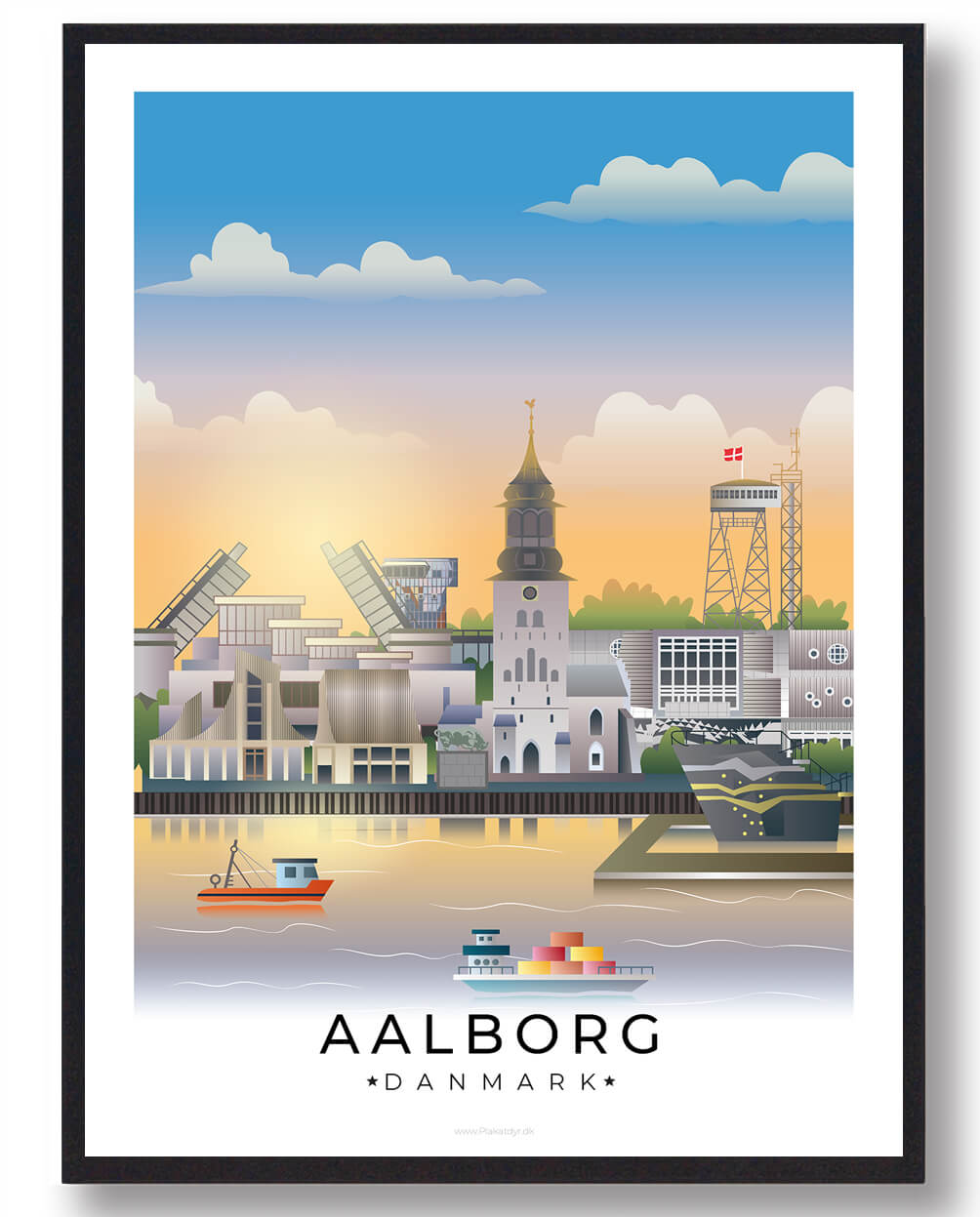 Restparti – Aalborg Byplakat med Unik Kant
