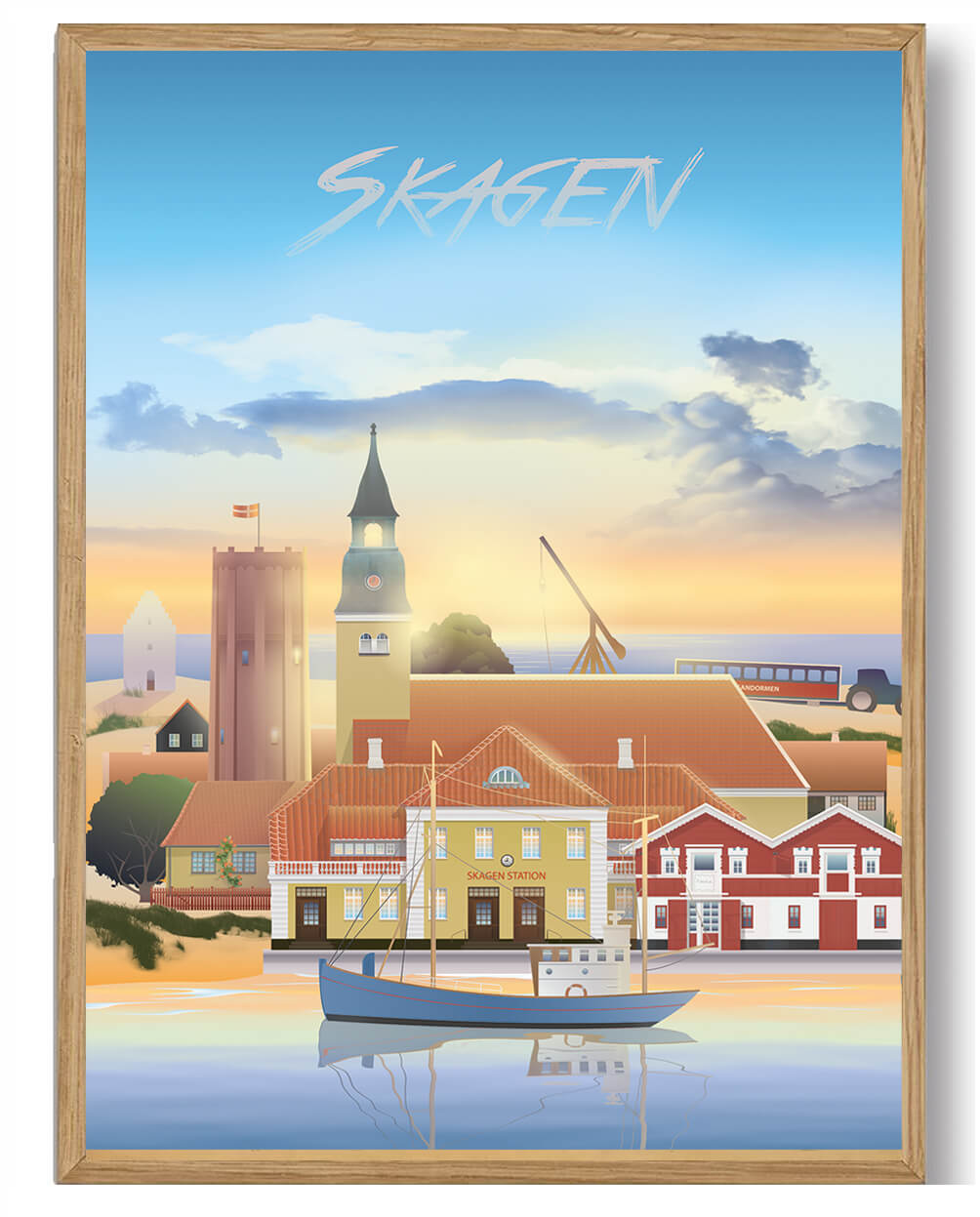 Skagen Martin Rahr Plakat - Indrammet 70x100 cm