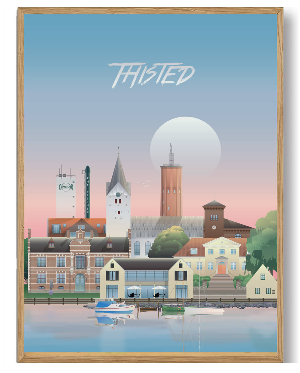 Thisted Plakat af Martin Rahr – Hyldest til Thisted