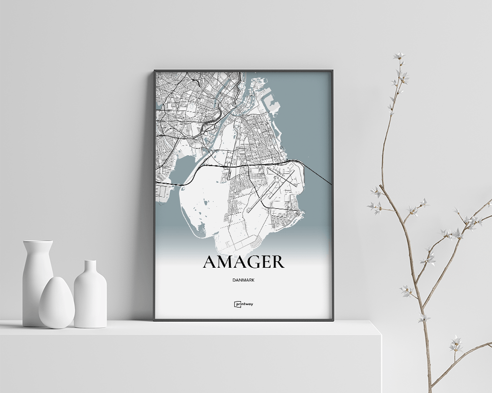 Amager Plakat A4 - Minimalistisk Design til Dit Hjem