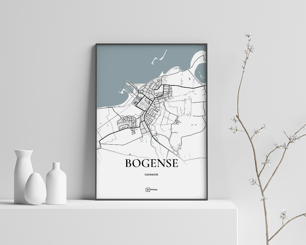 Bogense Plakat 21x30 cm – Minimalistisk Design til Hjemmet