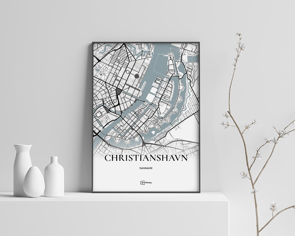 Christianshavn Plakat 21x30 cm - Minimalistisk Design