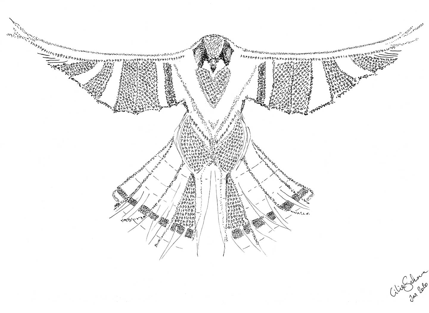 Falk af Cilia Sindt - Unikt Kunstmotiv til Hjemmet