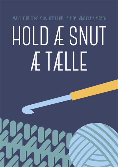 Hold æ Snut - Hækling A5 Plakat fra Mutmut