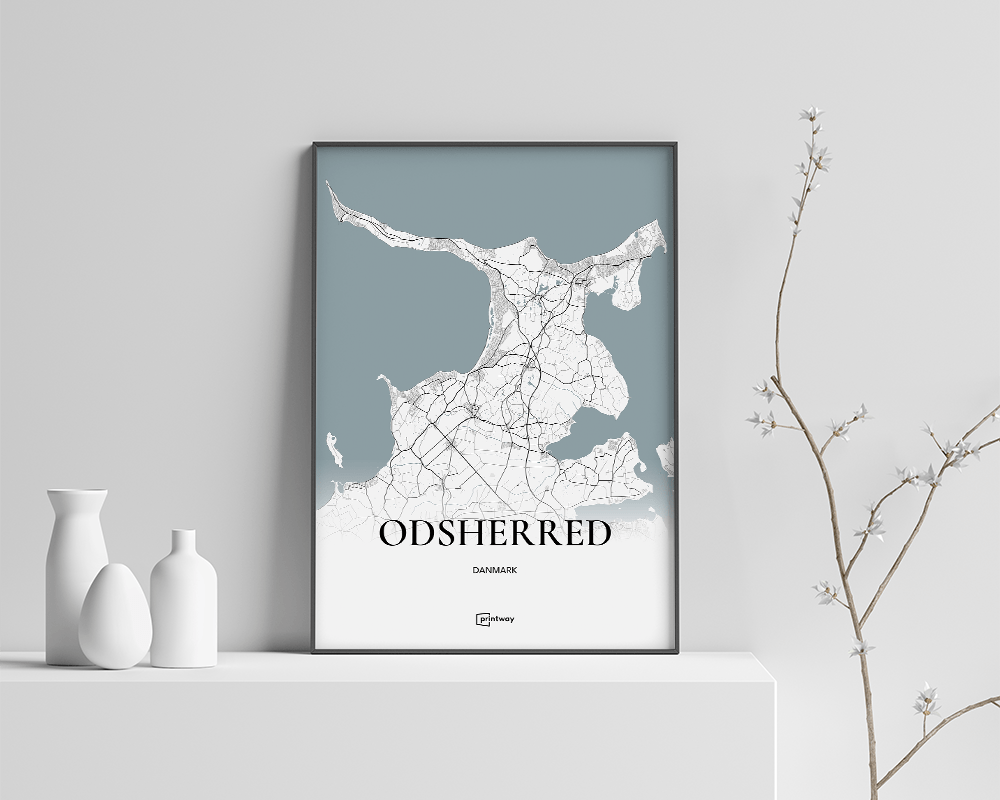 Odsherred Plakat 21x30 cm - Minimalistisk Design til Dit Hjem
