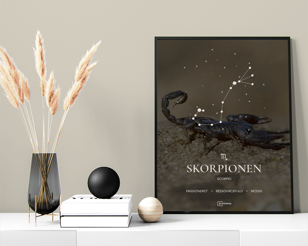 Skorpion Stjernetegn Plakat - Unik Design 70x100 cm