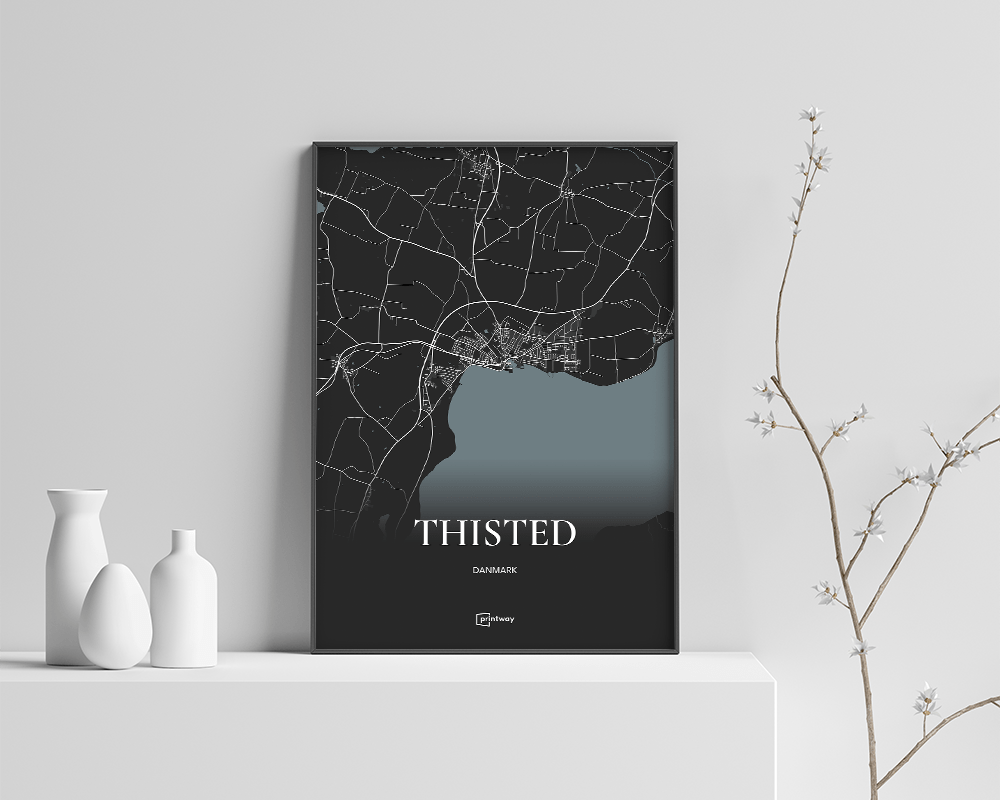 Thisted Plakat - Minimalistisk Design 70x100 cm