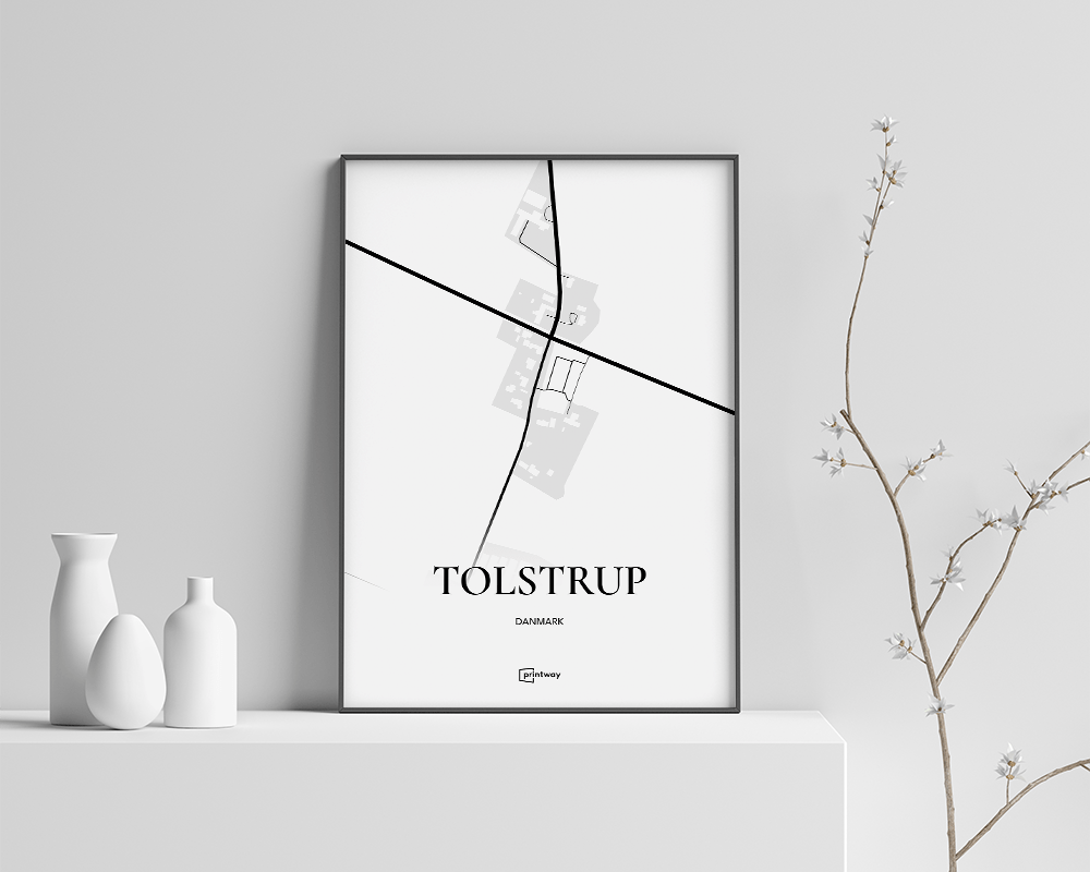 Tolstrup Bykort Plakat 70x100 cm - Minimalistisk Design