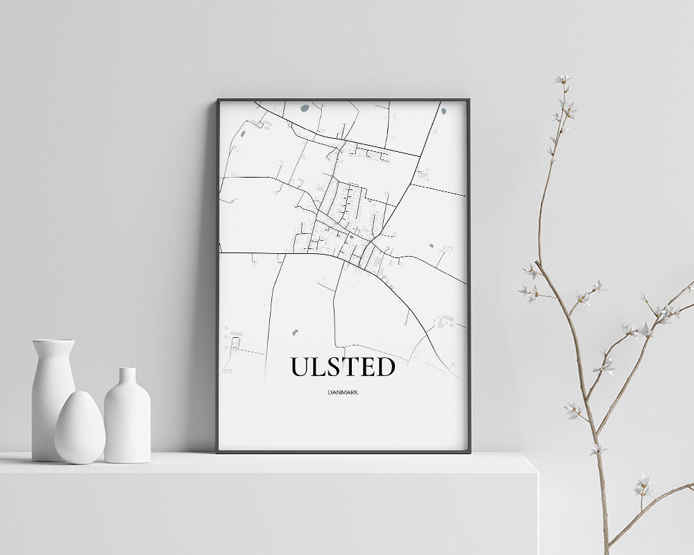 Ulsted Plakat 42x60 cm – Minimalistisk Kunst til Dit Hjem