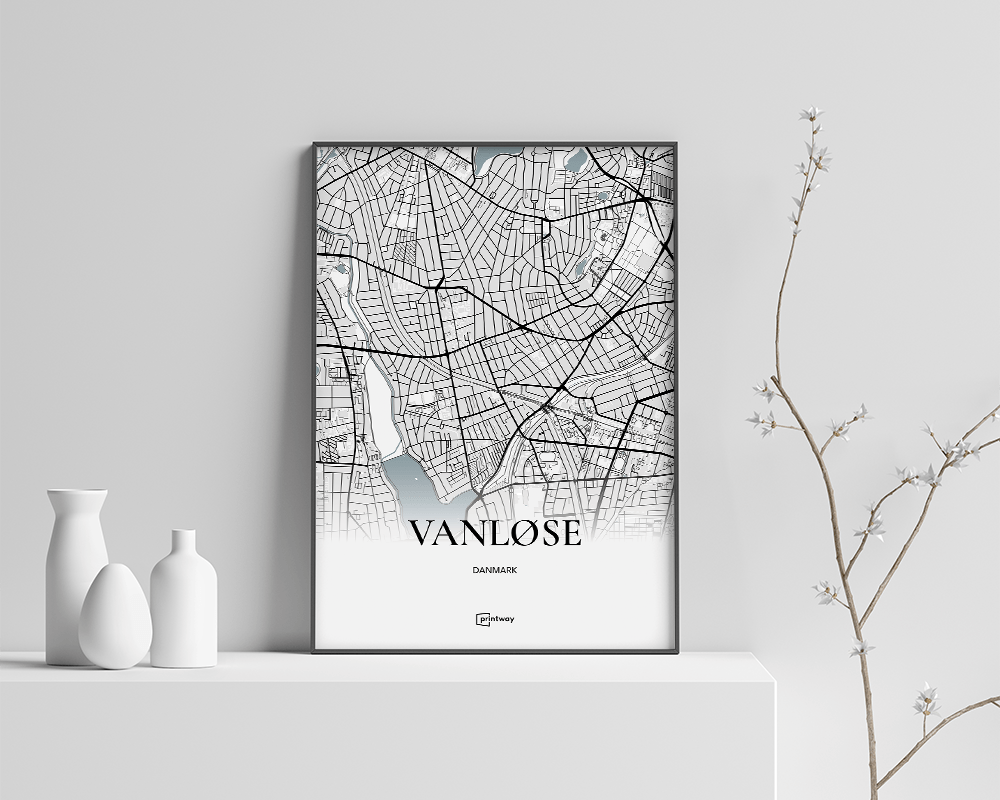 Vanløse Bykort Plakat – Stilfuld Indretning 21x30 cm