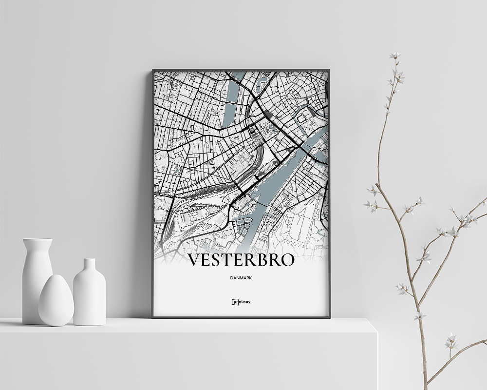 Vesterbro Plakat 21x30 cm – Minimalistisk Design