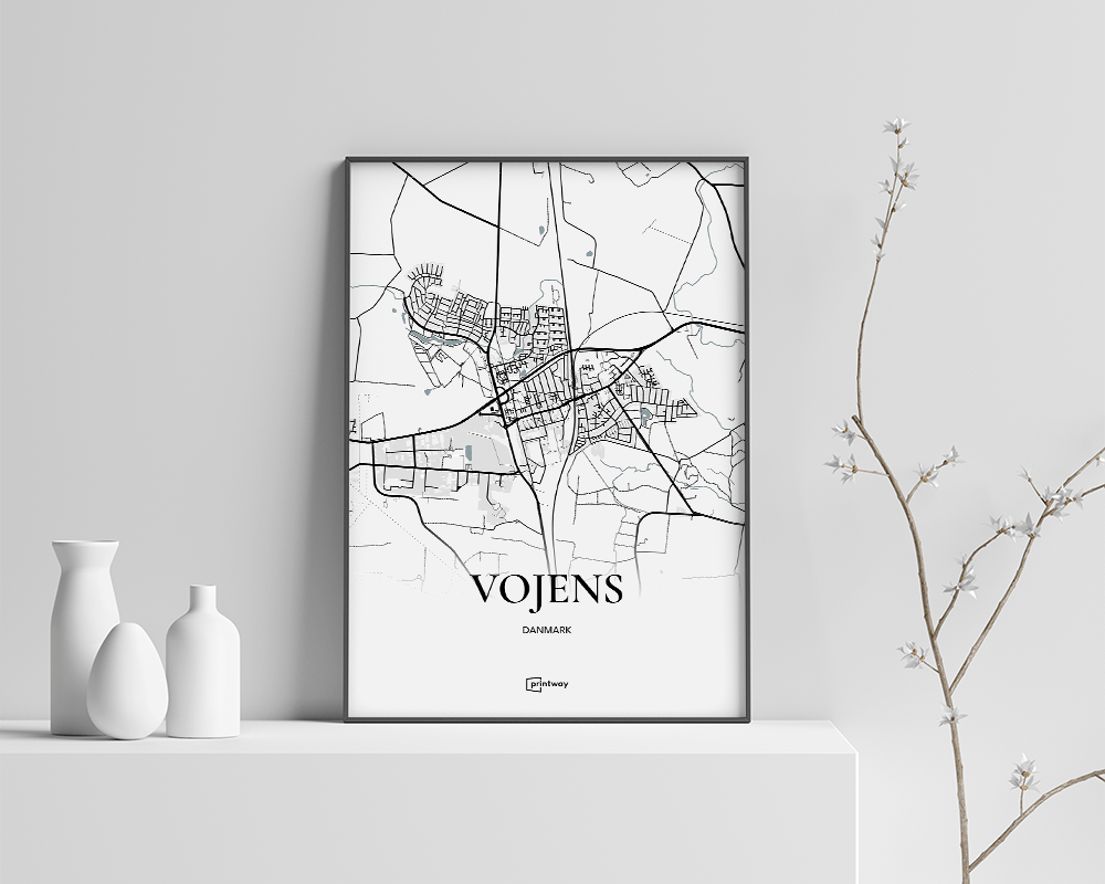 Vojens Bykort Plakat 70x100 cm - Stilrent Design