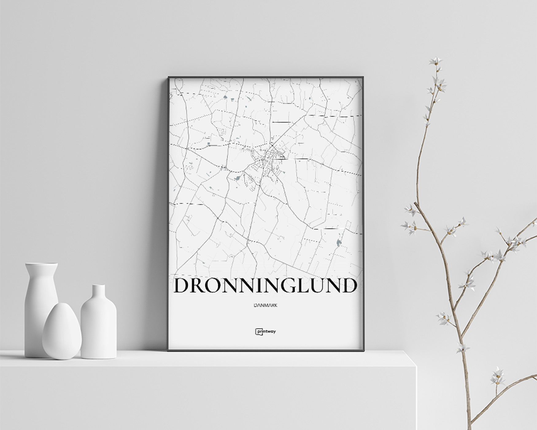 Dronninglund Plakat A4 – Minimalistisk Hjemmedekoration