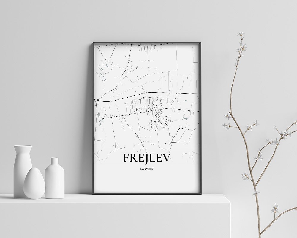 Frejlev Plakat 70x100 cm – Minimalistisk Design til Hjemmet