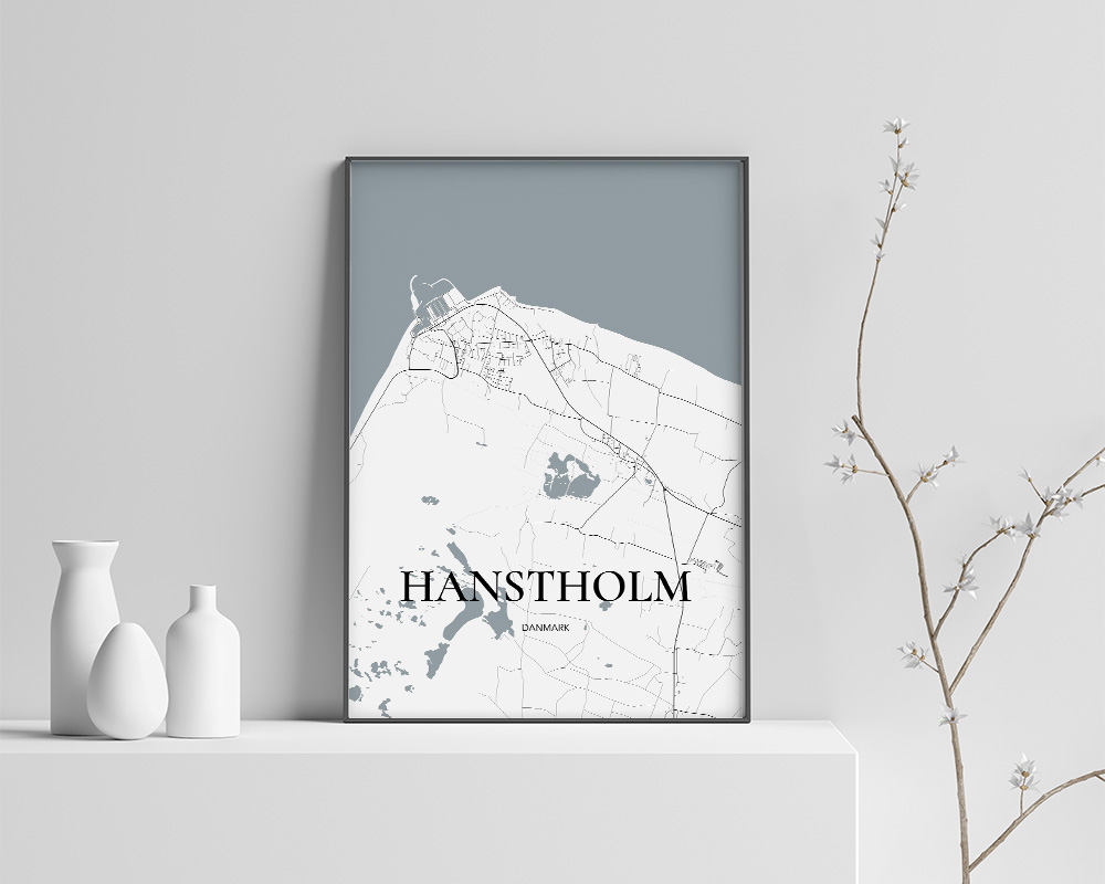 Hanstholm Plakat 21x30 cm - Minimalistisk Design
