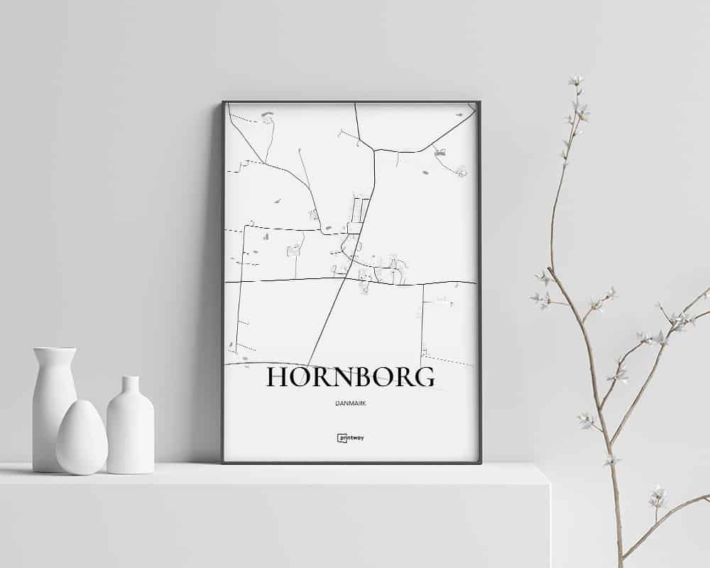 Hornborg Plakat 21x30 cm – Minimalistisk Kunst til Hjemmet
