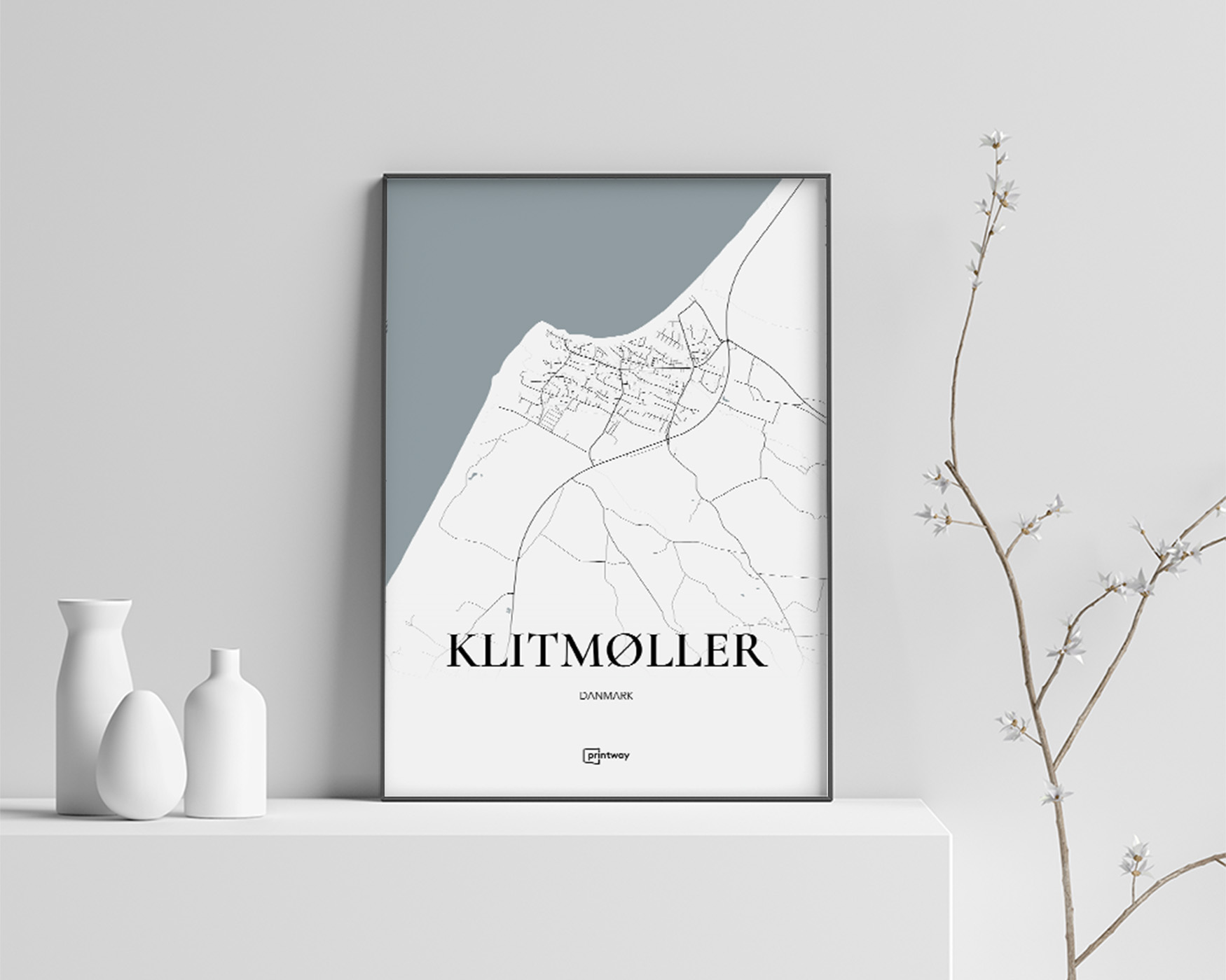 Klitmøller Plakat 21x30 cm – Minimalistisk Kunstværk