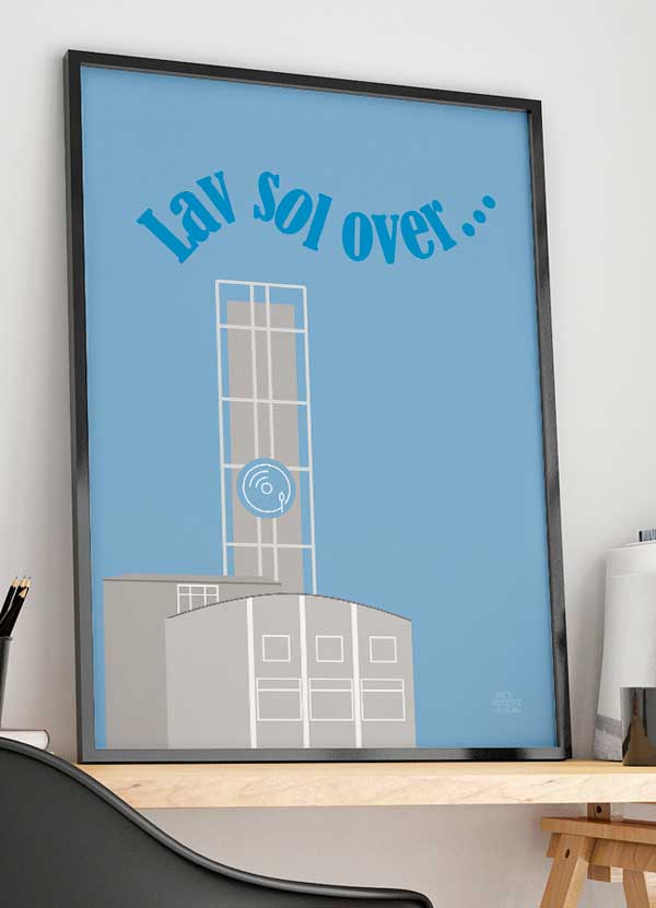 Lav Sol Over Aarhus Plakat - A4 - Kun 199 kr.