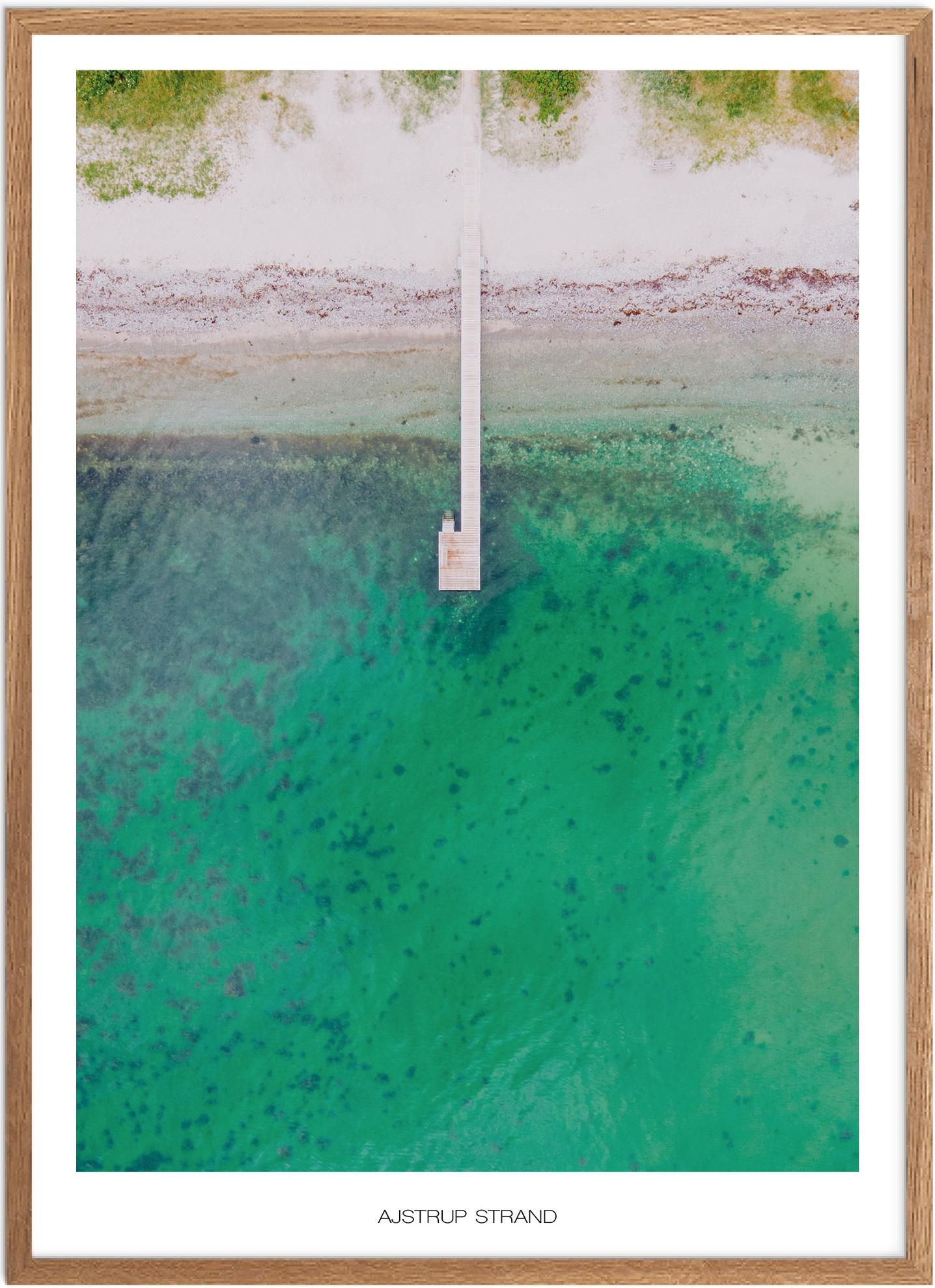 Naturplakat af Ajstrup Strand - Plakatsnedkeren