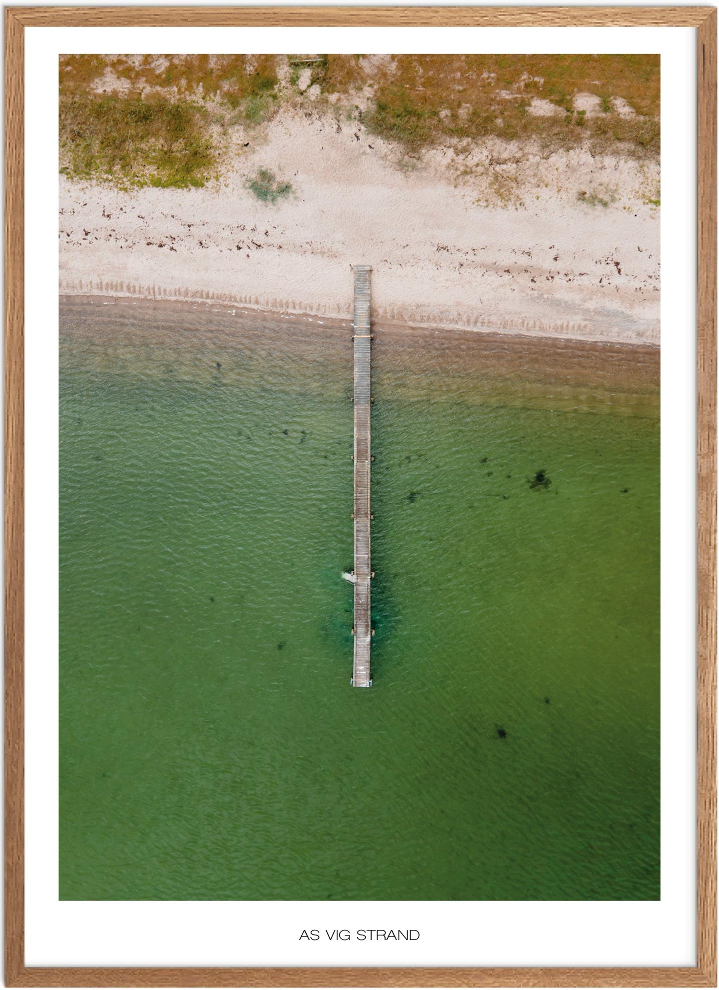 Plakat af As Vig Strand | Smuk Naturplakat fra Østjylland