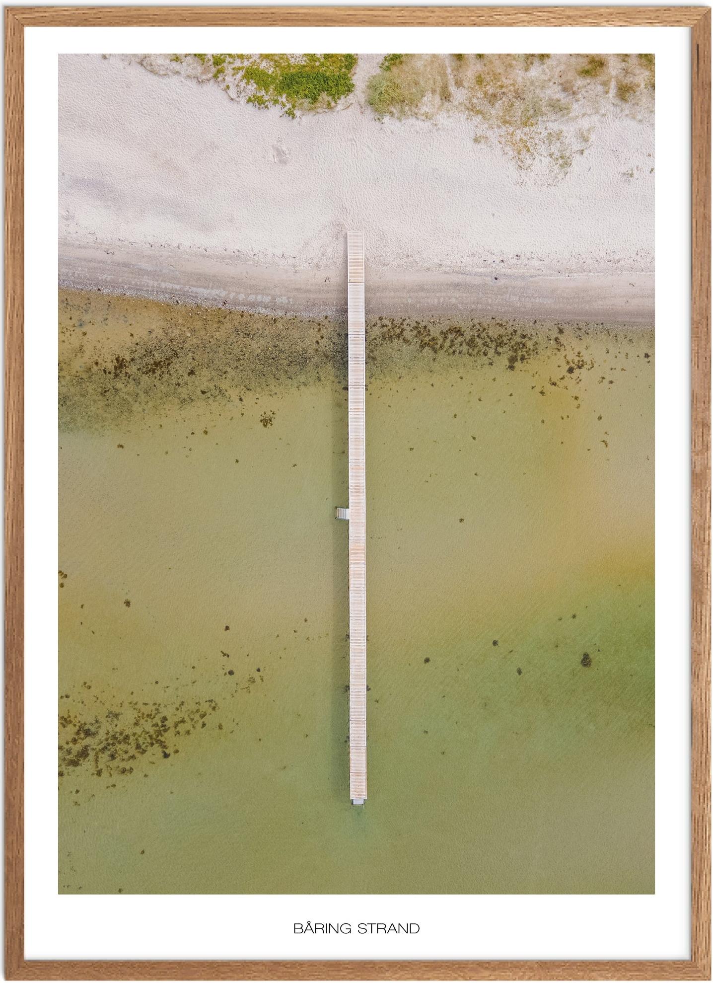 Plakat af Båring Strand | Naturplakat fra Fyn