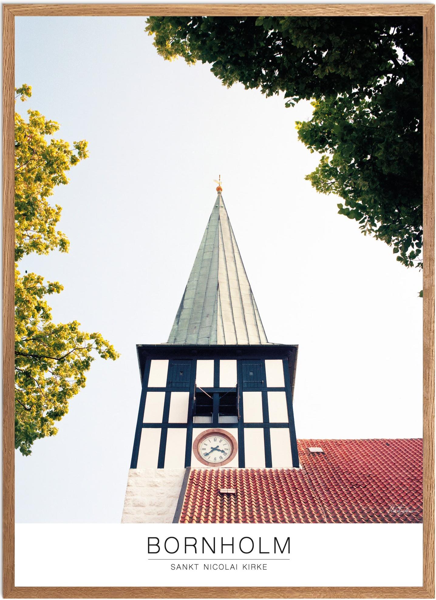 Plakat af Sankt Nicolai Kirke | Naturplakat til hjemmet