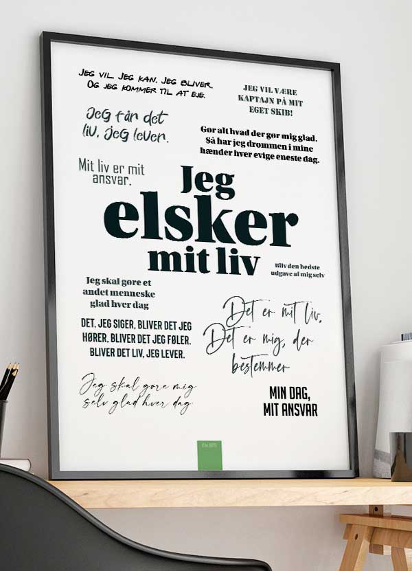 Kim Boye Citatplakat - Hvid A4 - Fantastisk tilbud!