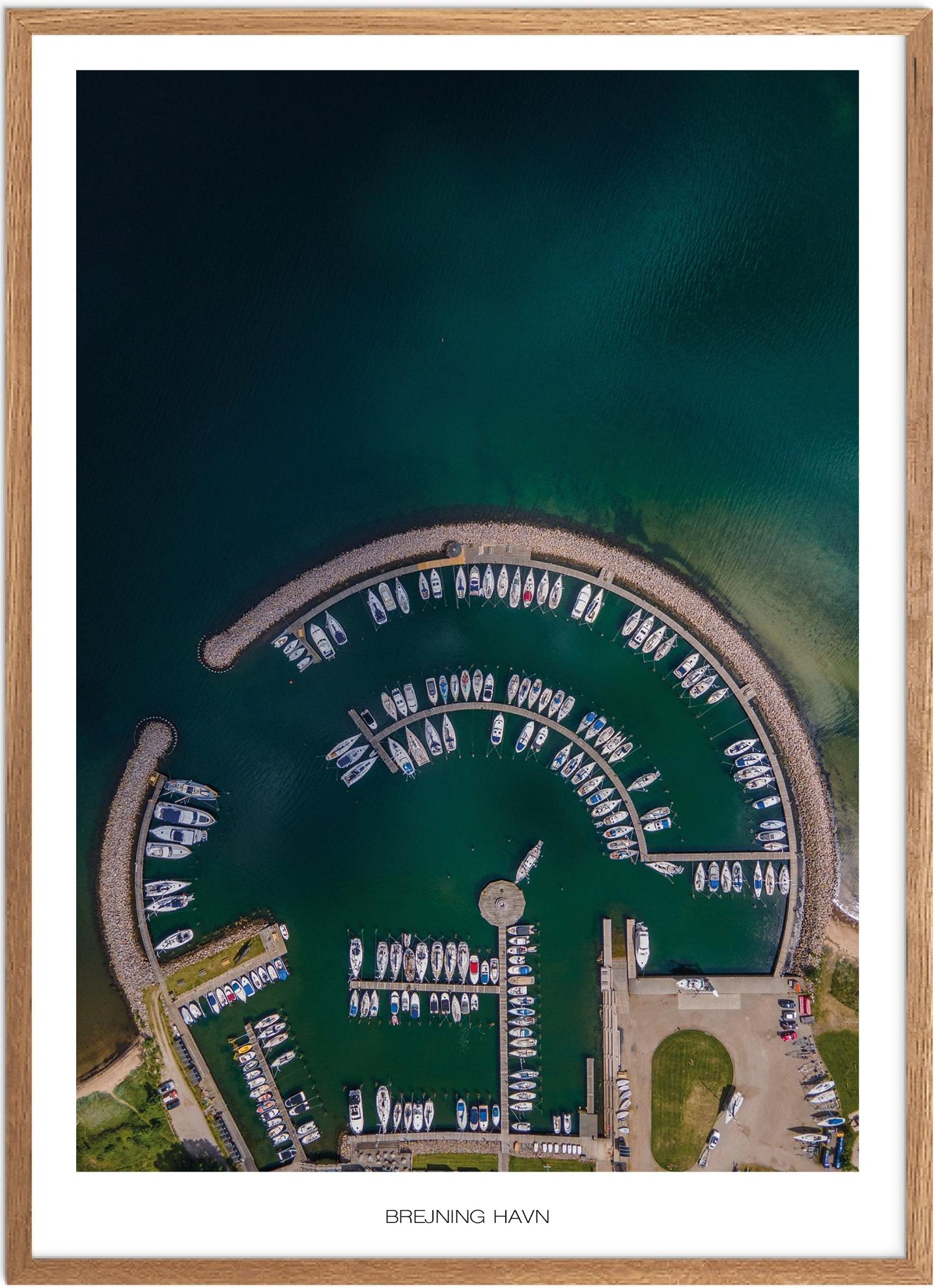 Plakat af Brejning Havn | Naturplakat fra Østjylland