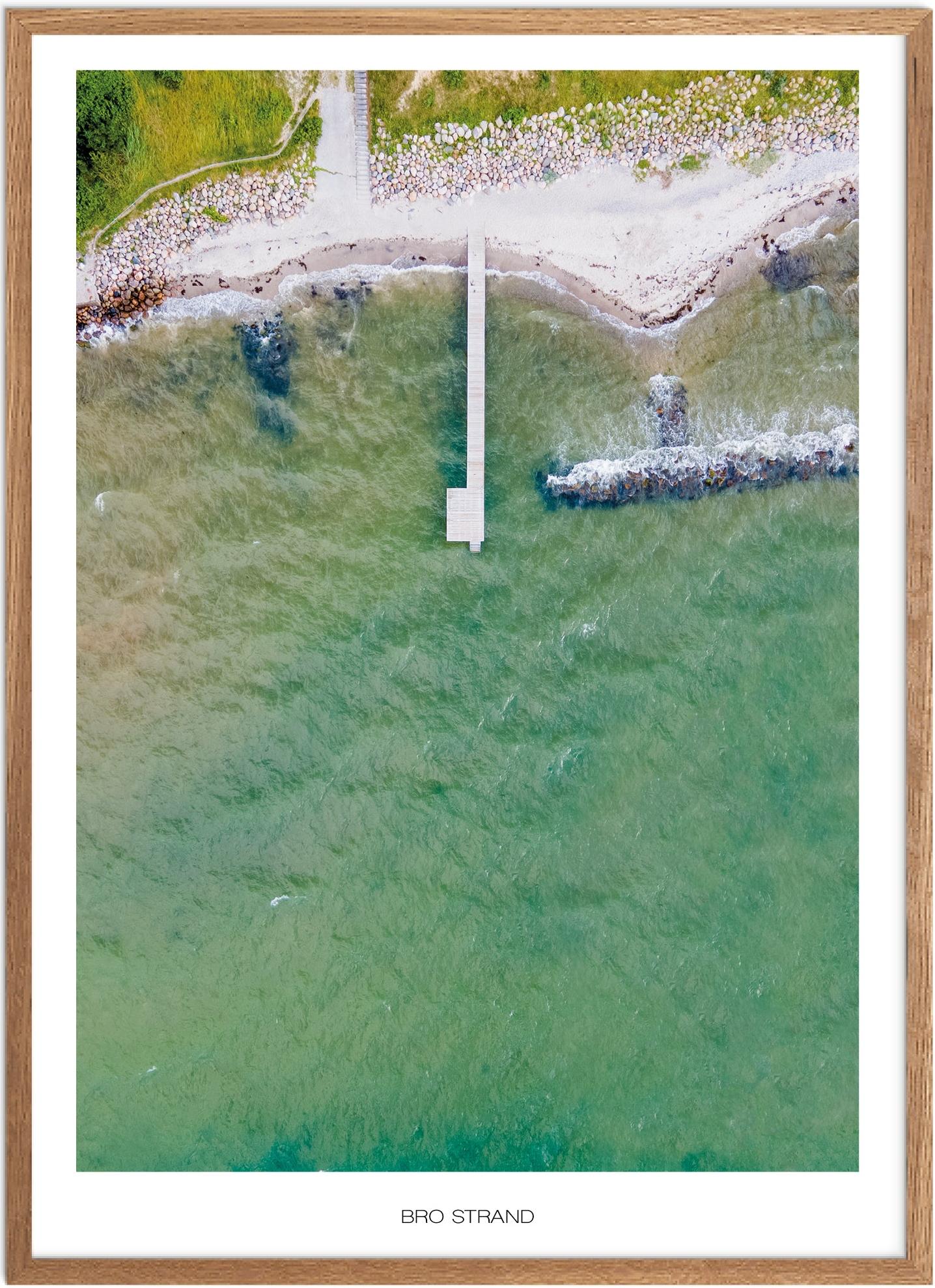 Plakat af Bro Strand | Naturplakat fra Fyns skønhed