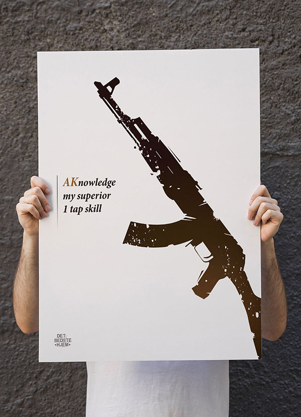 CSGO Plakat - AK-47 Vægkunst til Gamere - A4 199 kr.