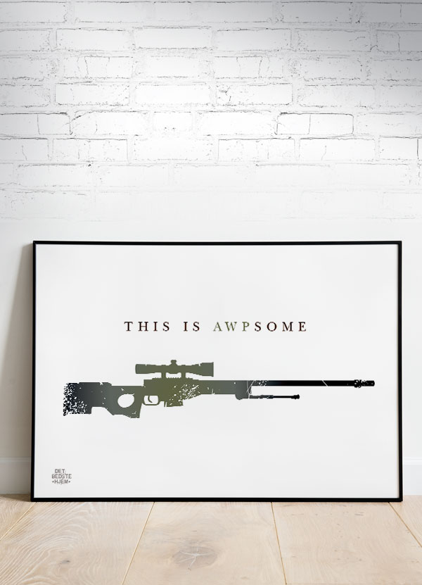 CSGO Plakat - This is AWPsome (Vandret) 29,7 x 21 cm