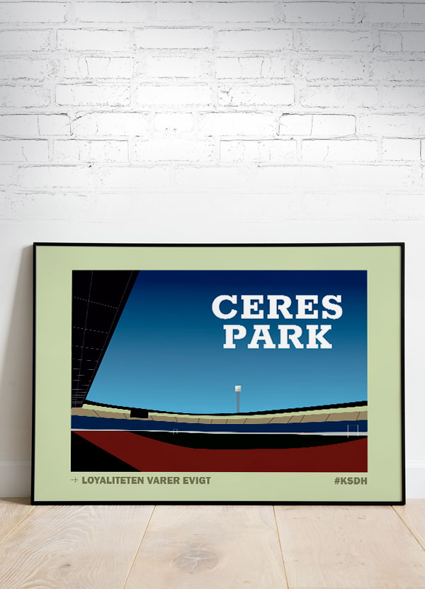 Ceres Park Fodboldplakat – A4 til Stuen med Historie