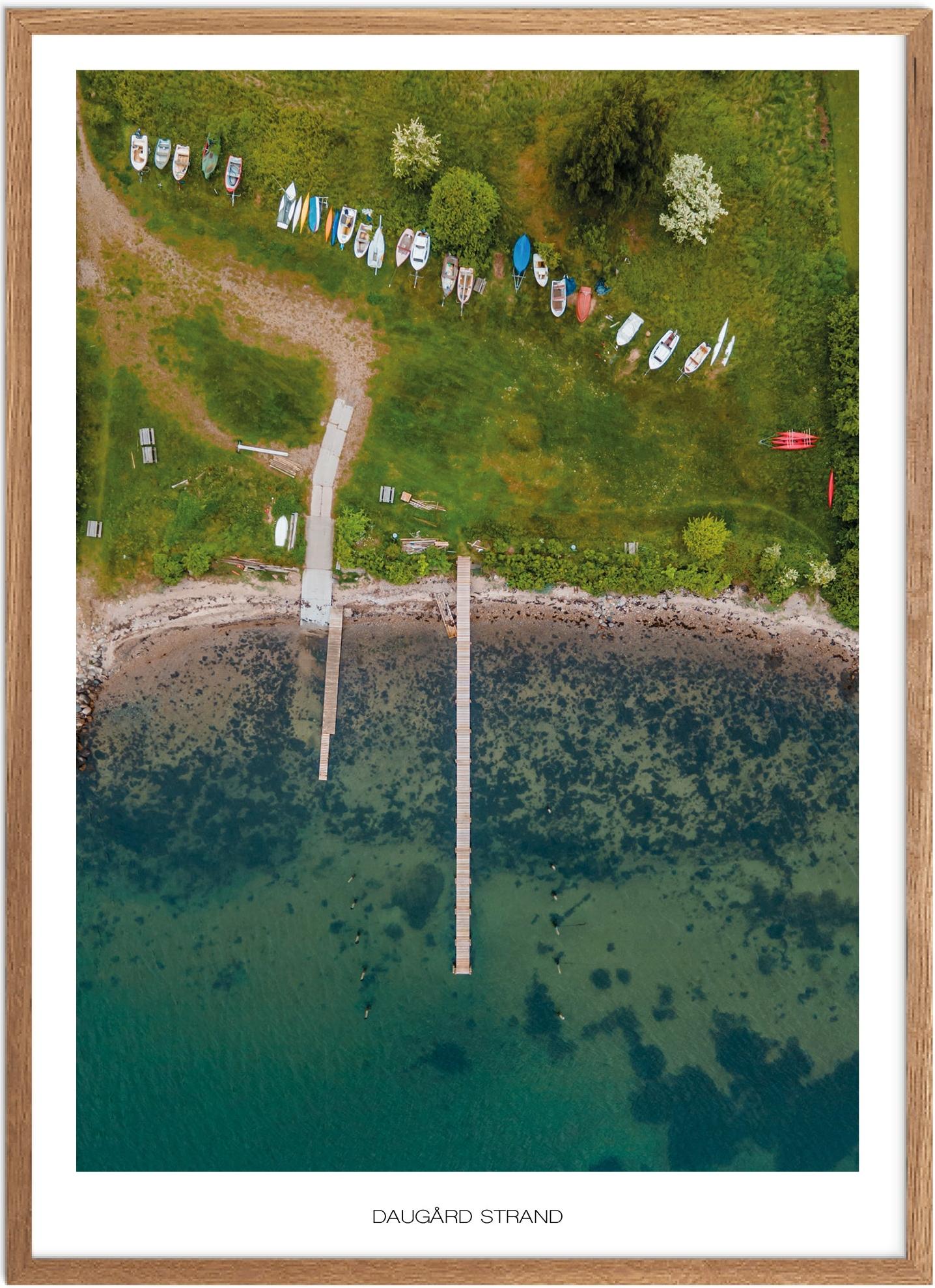 Plakat Daugård Strand - Smuk naturplakat fra Sydjylland