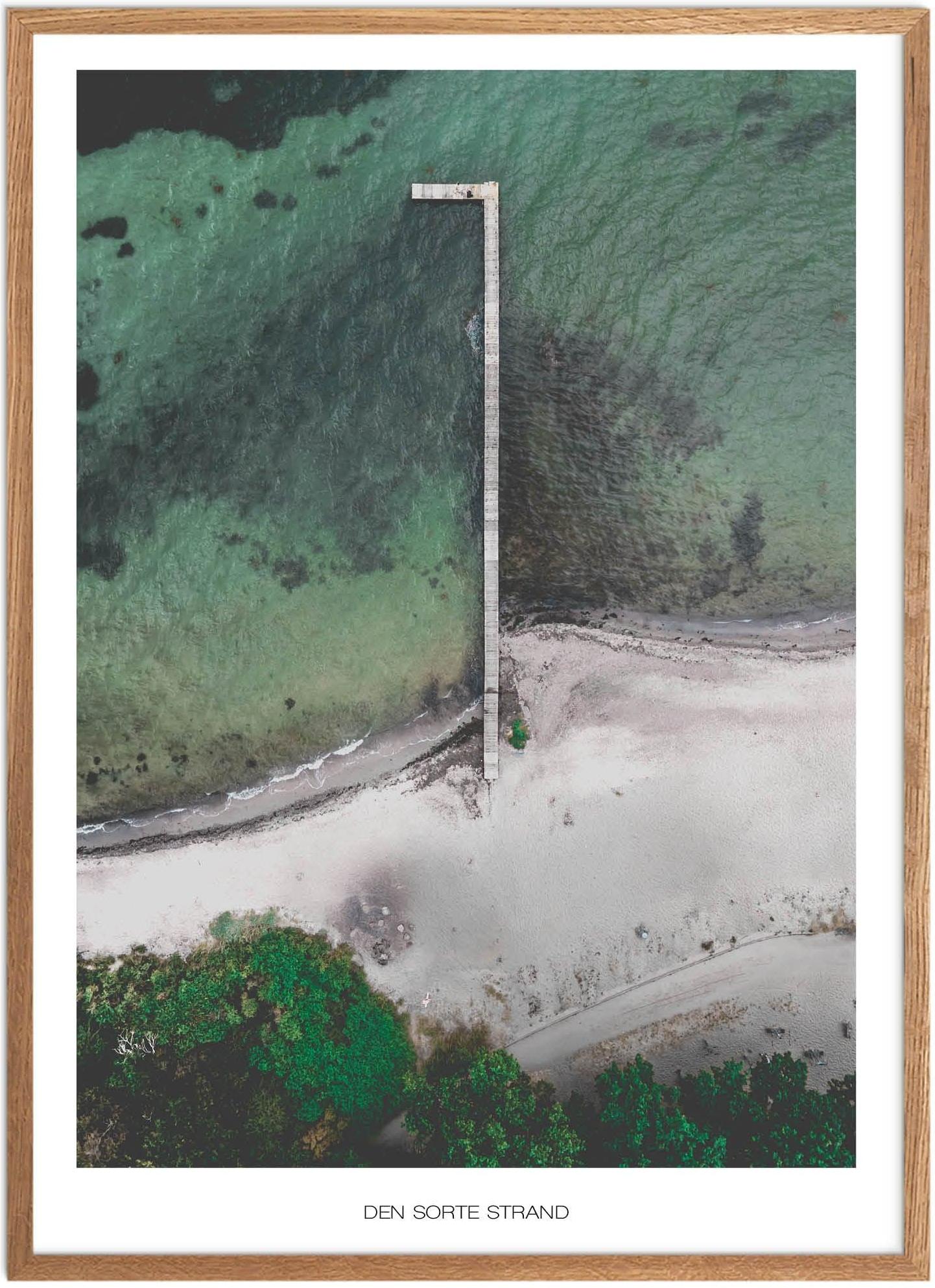 Plakat af Den Sorte Strandbro | Naturplakat fra Sydjylland