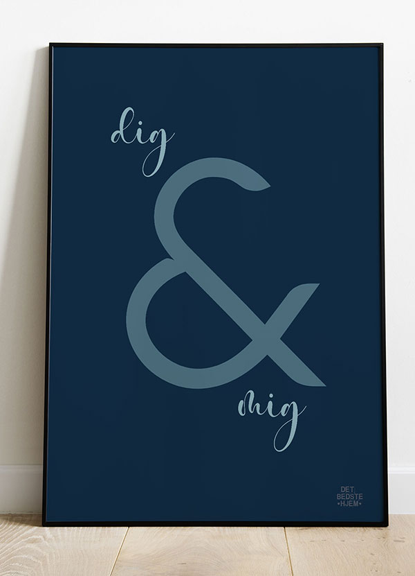 Kærlighedsplakat – Dig og Mig til Dit Hjem 21 x 29,7 cm