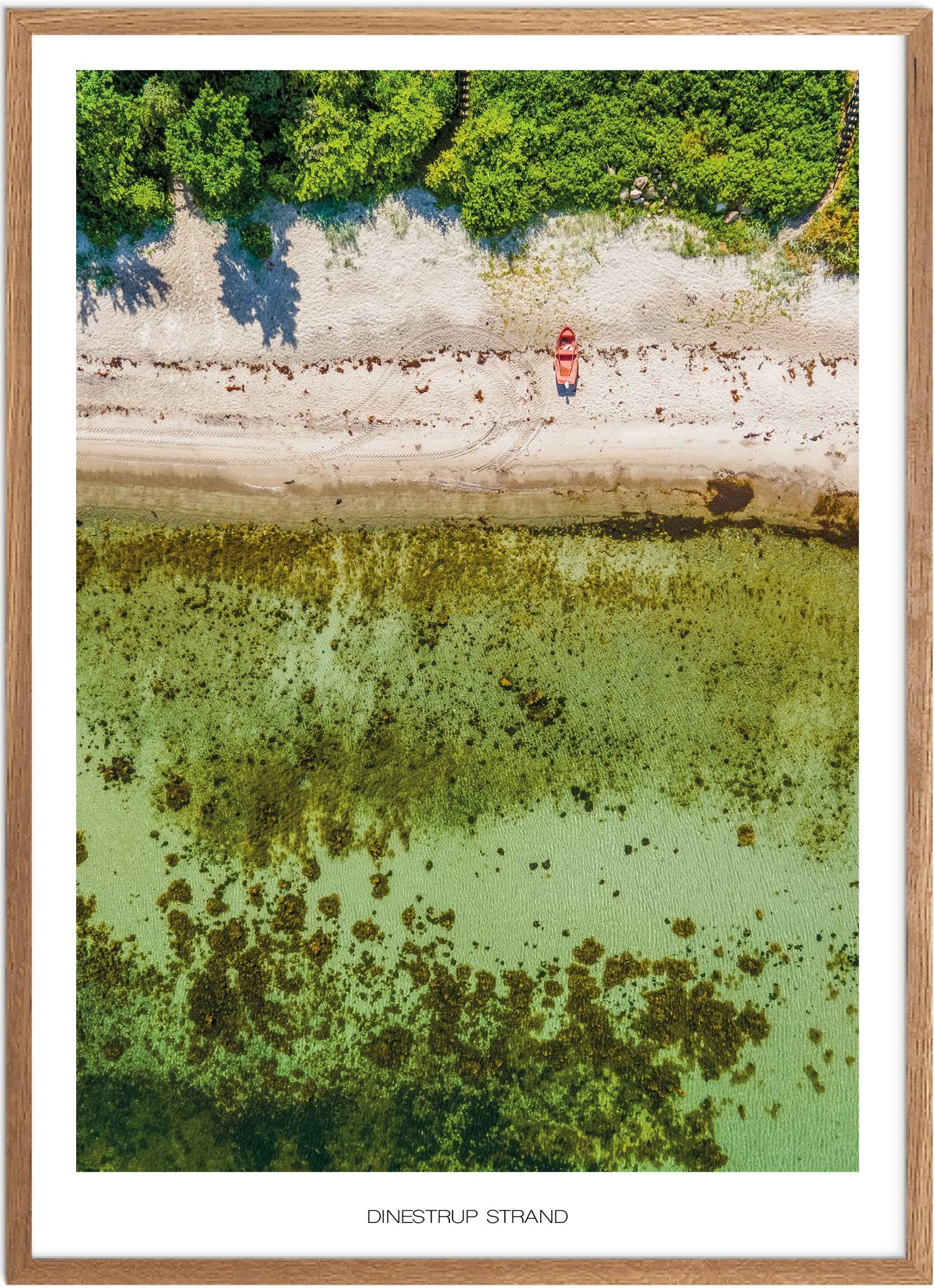 Plakat af Dinestrup Strand | Naturplakat fra Fyn