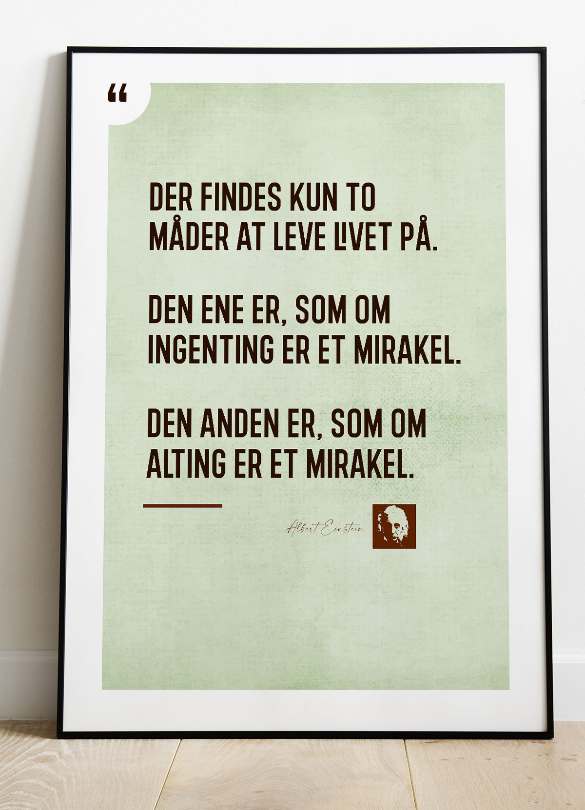 Einstein Citatplakat – Inspirerende Ord til Dit Hjem