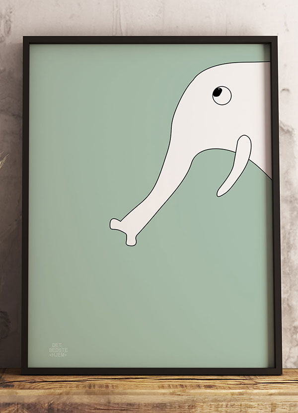 Elefantplakat til børneværelset – Hygge til 199 kr.