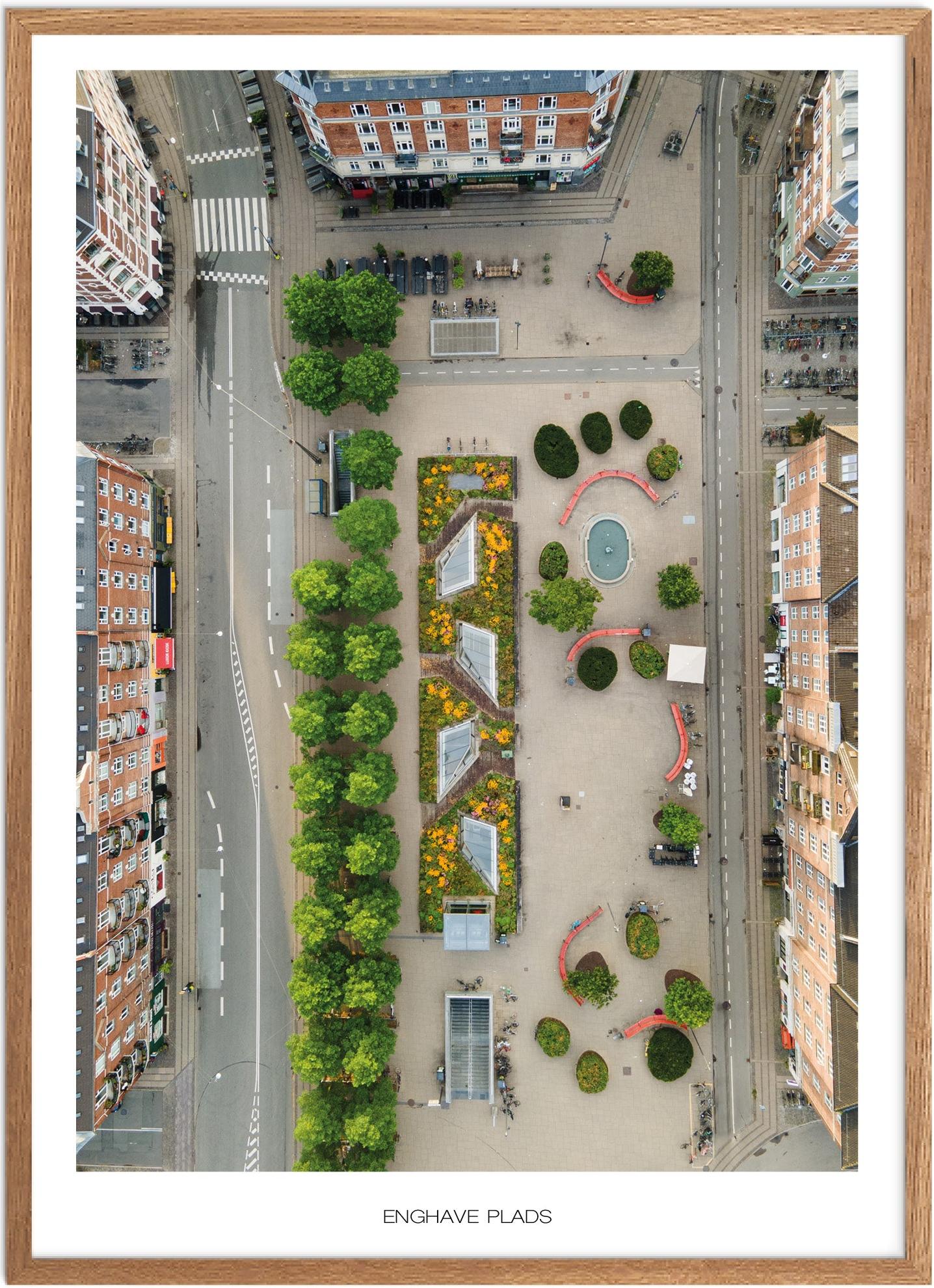 Plakat af Enghave Plads | Naturplakat fra København