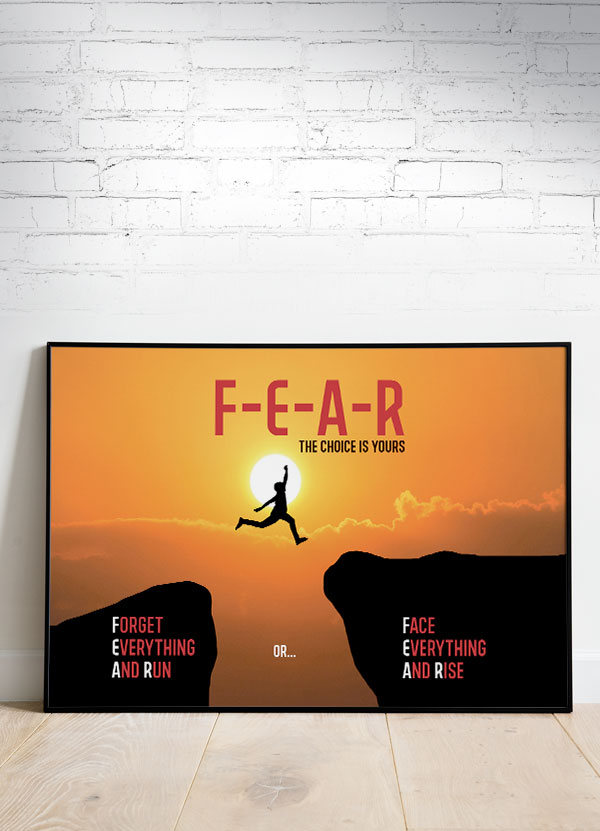 FEAR – Valget er dit plakat - 29,7 x 21 cm A4