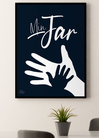 Fars Dag Plakat – Hænderne der Forbinder – A4 Format